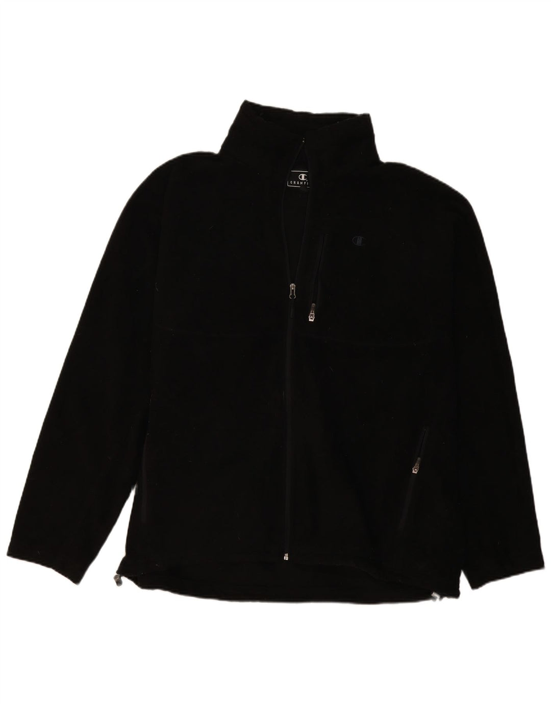 CHAMPION Mens Fleece Jacket UK 44 2XL Black Polyester