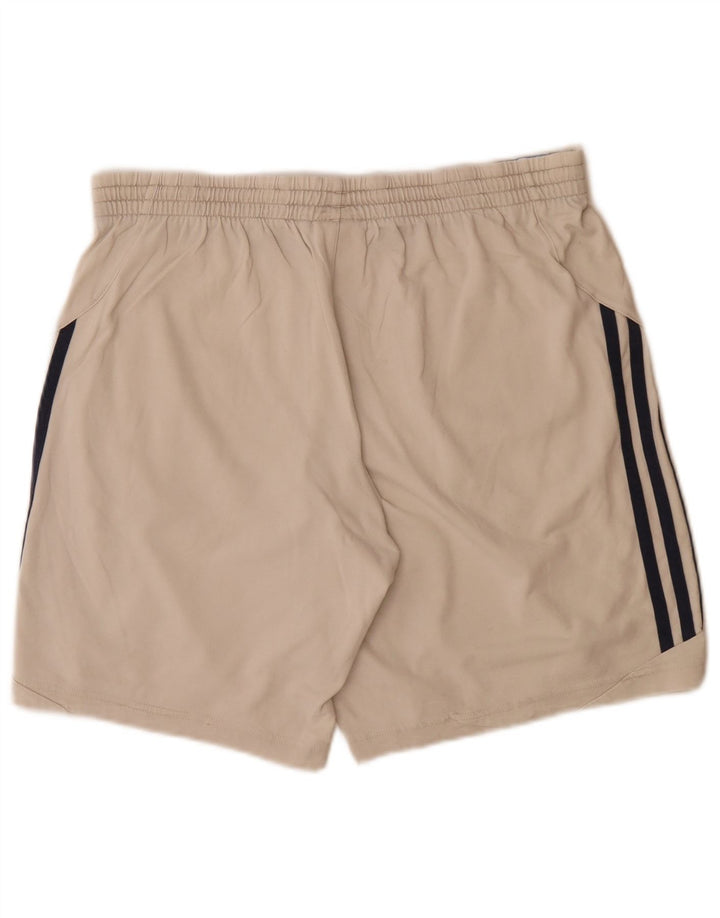 Męskie spodenki sportowe Adidas Climalite, średnio beżowe, bawełniane