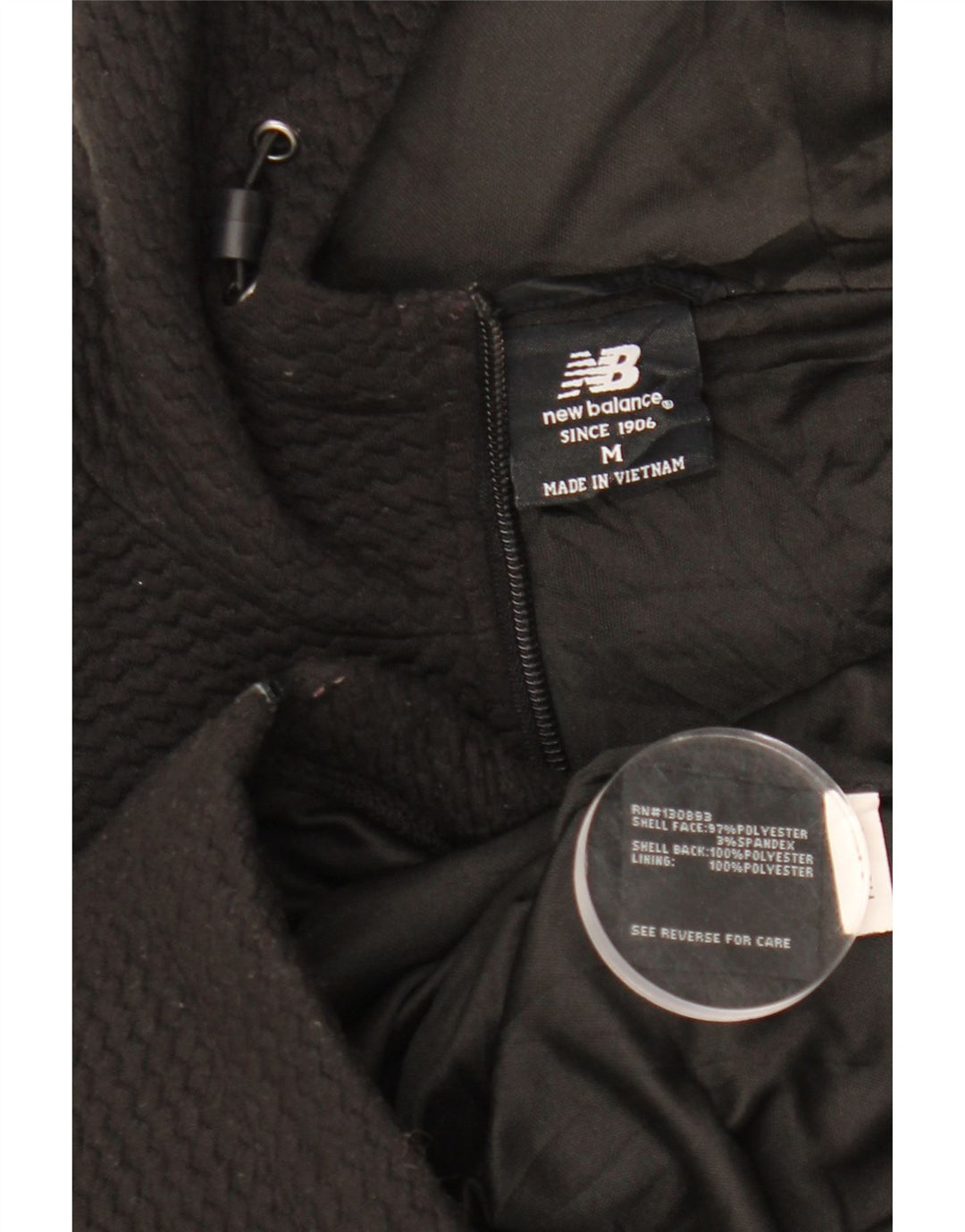 Damski sweter z kapturem i zamkiem New Balance UK 14, średni czarny poliester