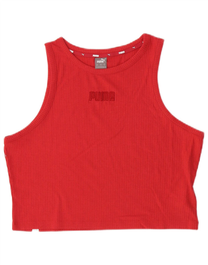 Damska kamizelka Puma Crop Graphic Top UK 18 XL Czerwony Poliester