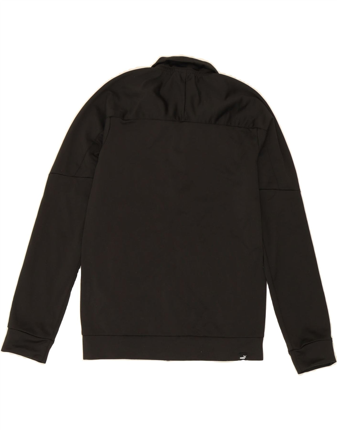 PUMA Boys Graphic Tracksuit Top Jacket 11-12 Years Black Polyester Vintage Puma and Second-Hand Puma from Messina Hembry 