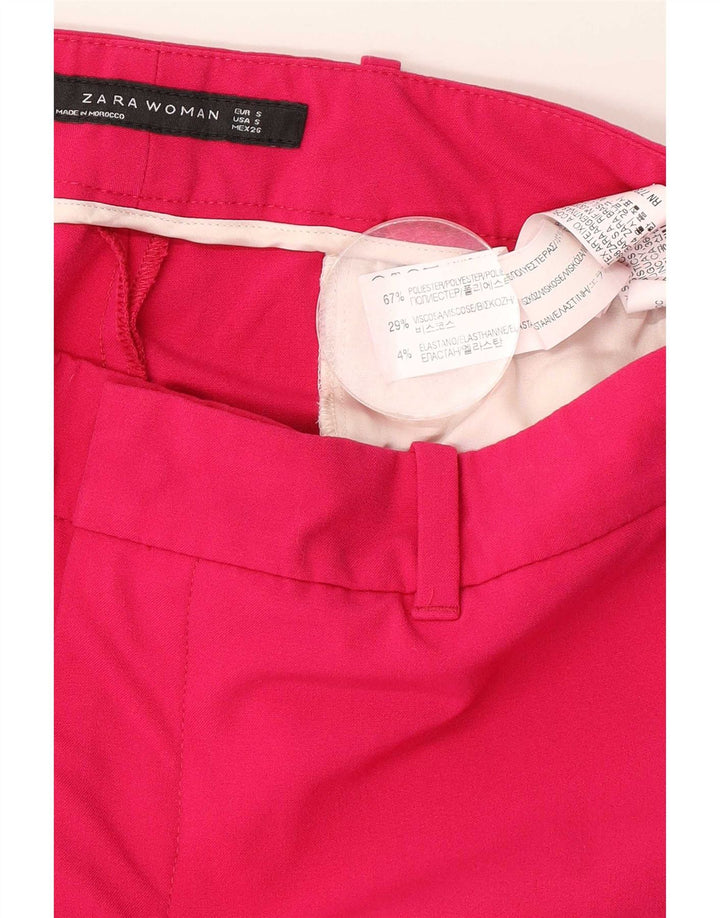 Spodnie damskie Zara Slim Chino, małe, W26 L26, różowy poliester