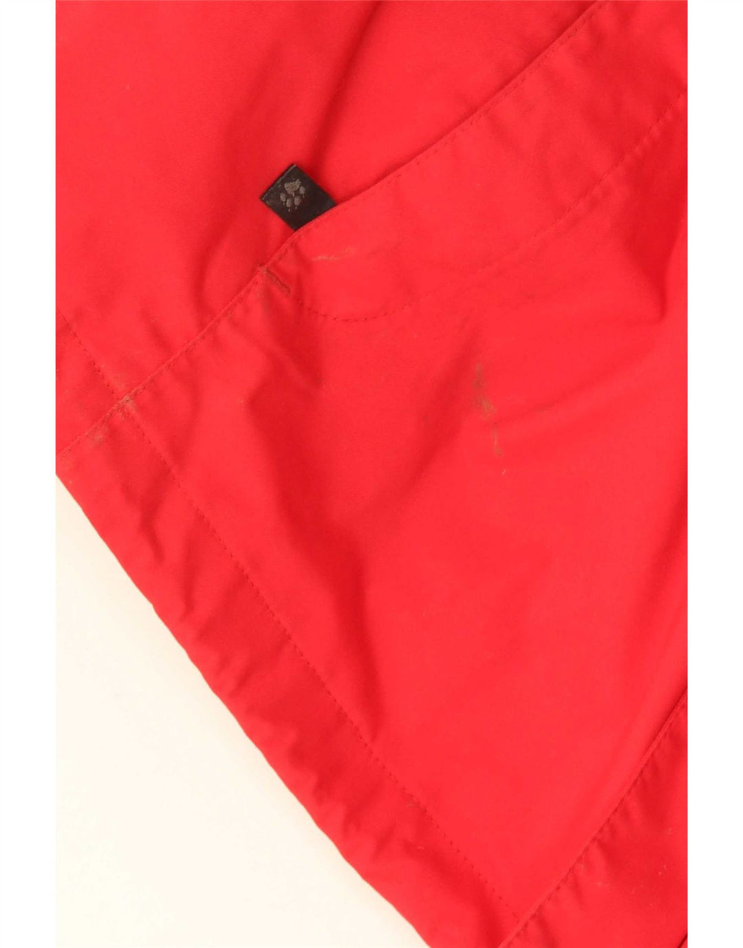 Damska kurtka przeciwdeszczowa z kapturem Jack Wolfskin UK 18/20 XL, czerwony poliamid