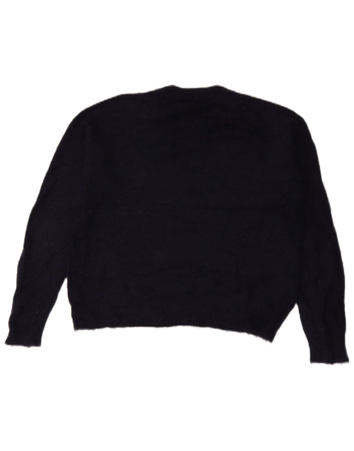 Damski sweter oversize z okrągłym dekoltem Zara UK 10, mały, granatowy