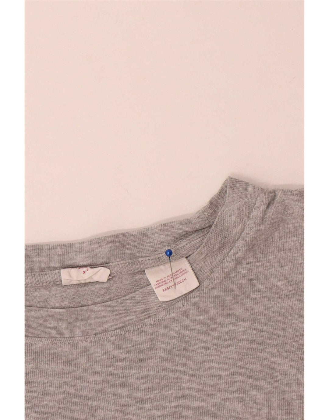 Damski top Levi's z długim rękawem UK 2 2XS, szara bawełna
