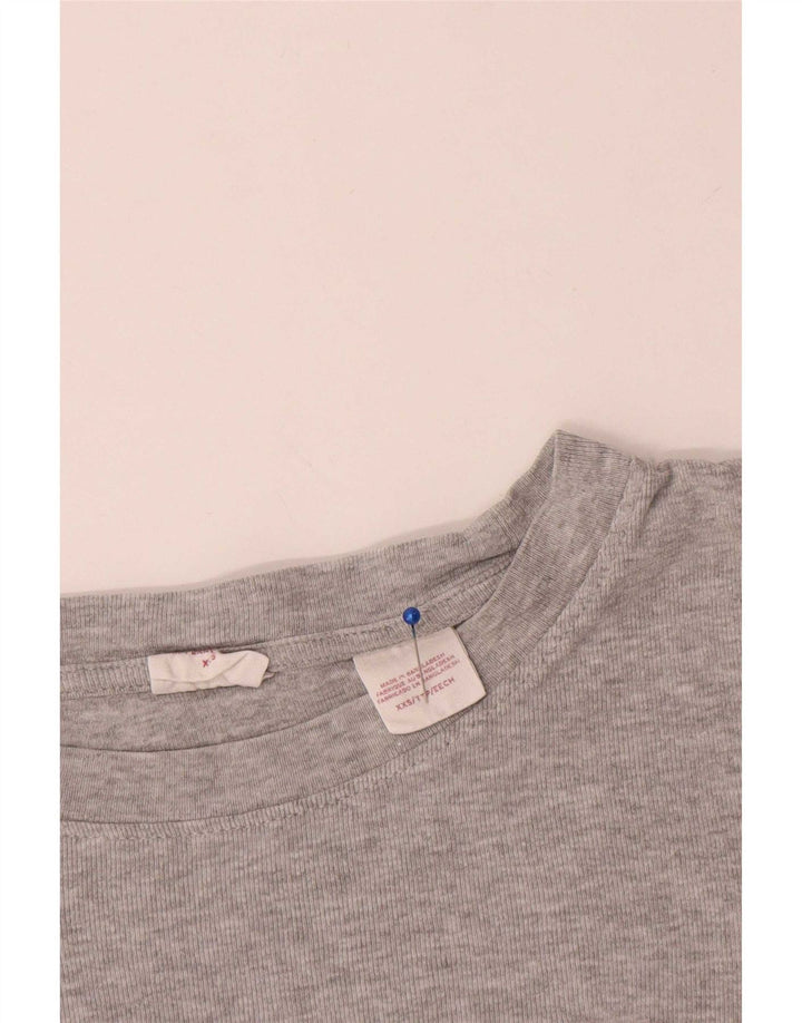 Damski top Levi's z długim rękawem UK 2 2XS, szara bawełna