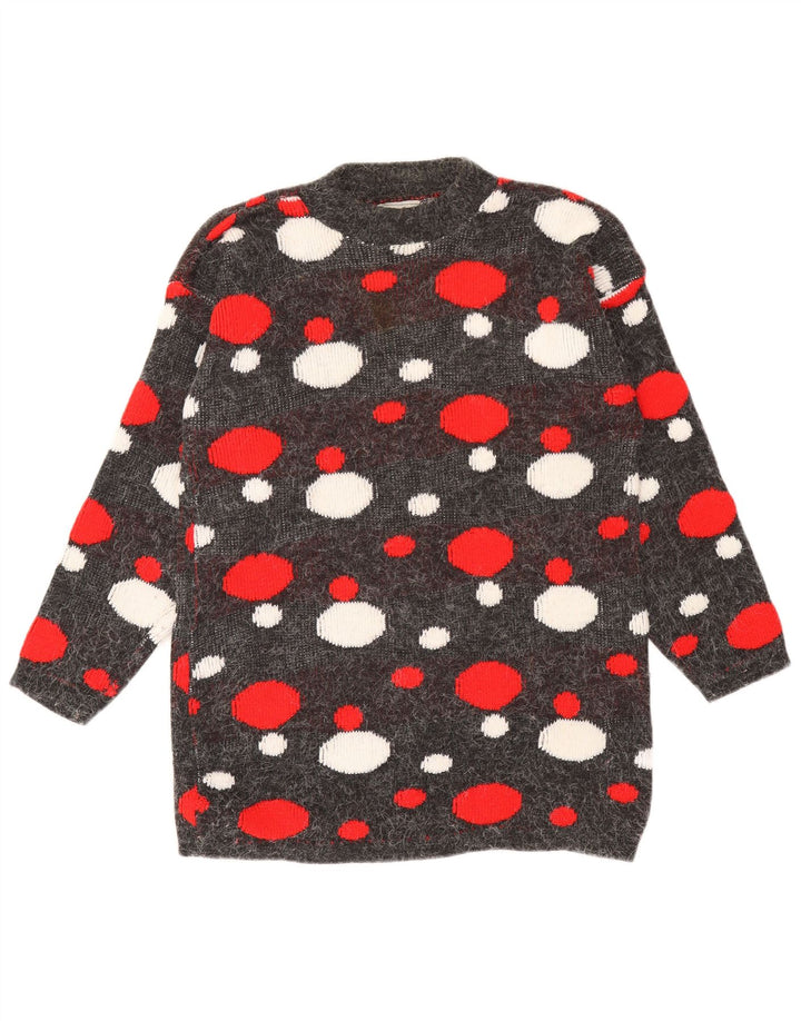 Damski sweter z golfem Phoenix UK 16, duży, szary w kropki