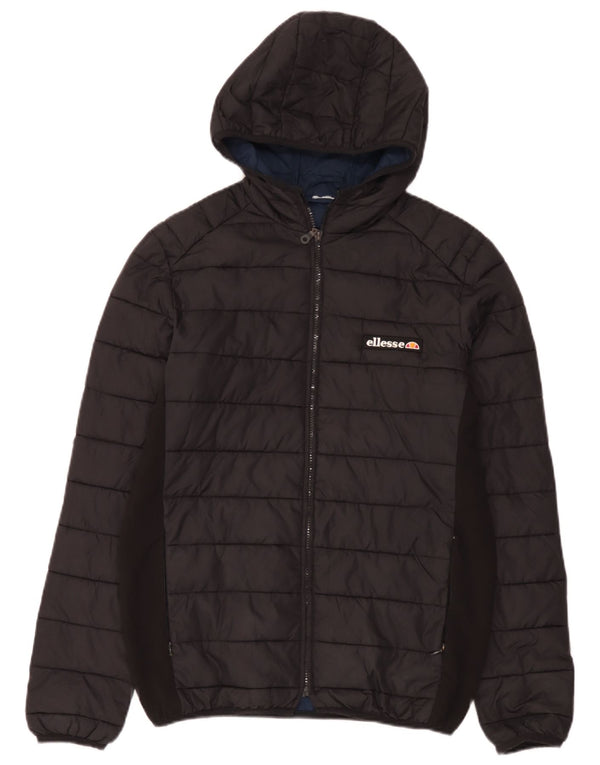 Męska ocieplana kurtka z kapturem Ellesse UK 36 Small Black Nylon