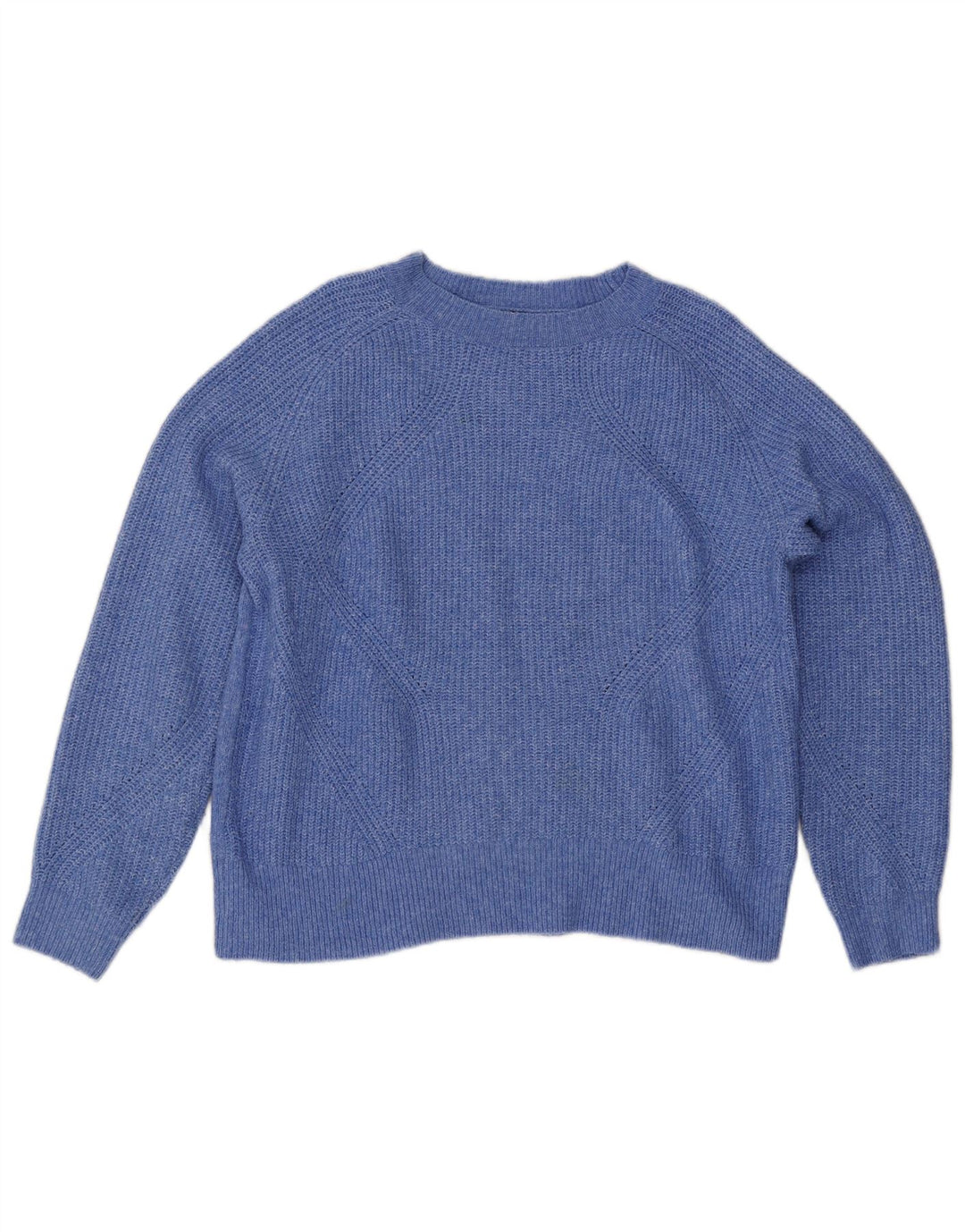 Marks & Spencer Damski sweter oversize z okrągłym dekoltem, UK 14, średni niebieski