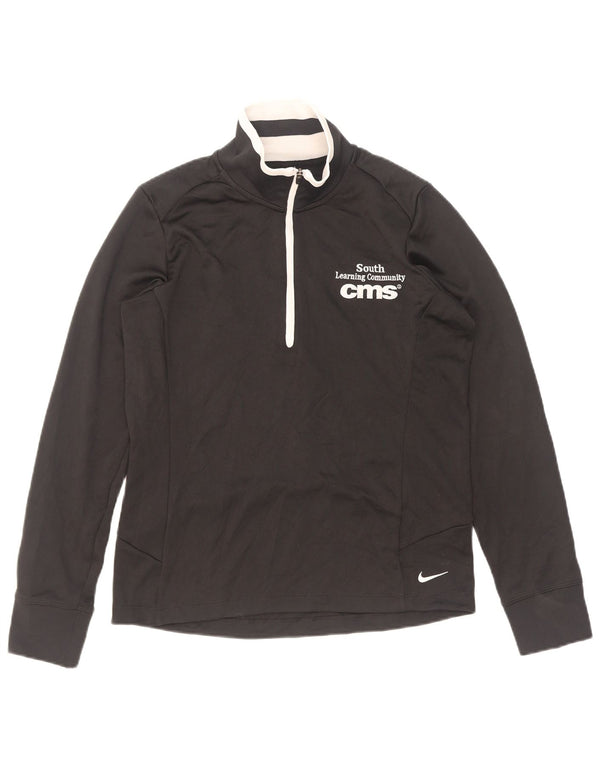 Damski dres Nike z grafiką i zamkiem błyskawicznym, UK 12, średni czarny