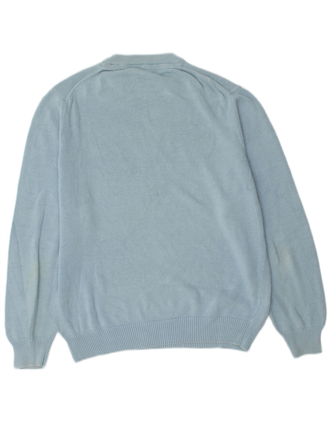 Męski sweter z okrągłym dekoltem Marina Yachting, średnioniebieski, bawełniany