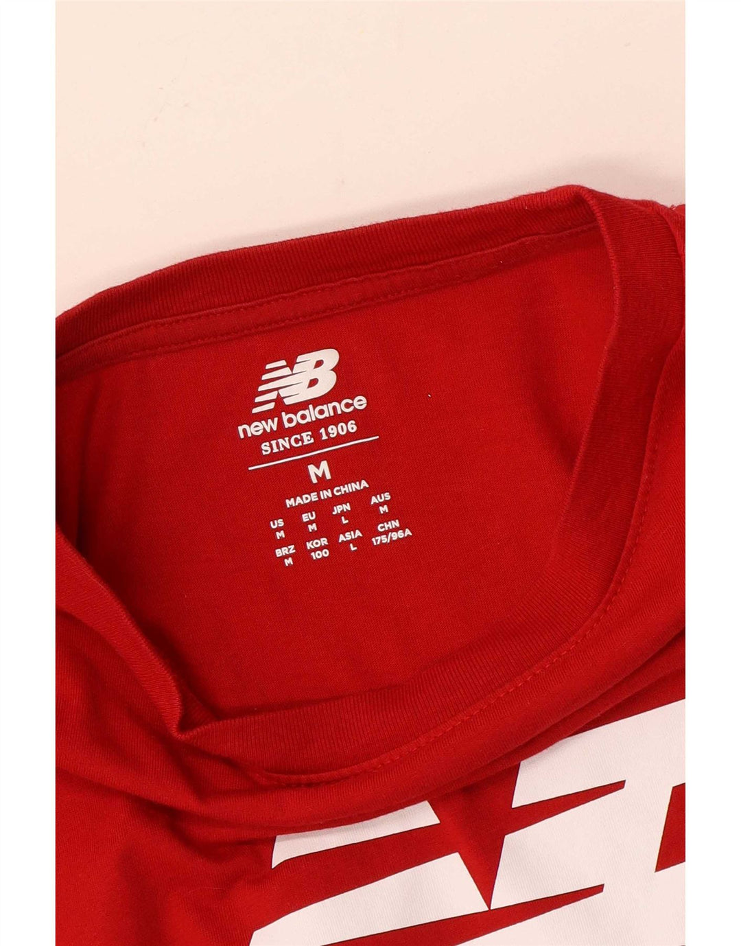 Męski T-shirt New Balance z grafiką, średni czerwony