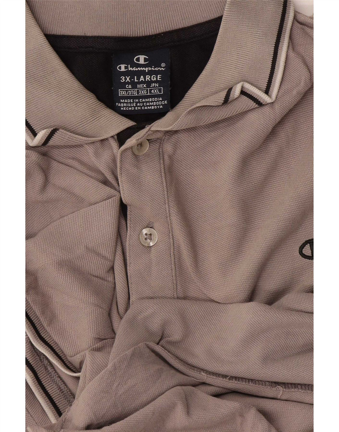 Męska koszulka polo Champion 3XL w szare paski