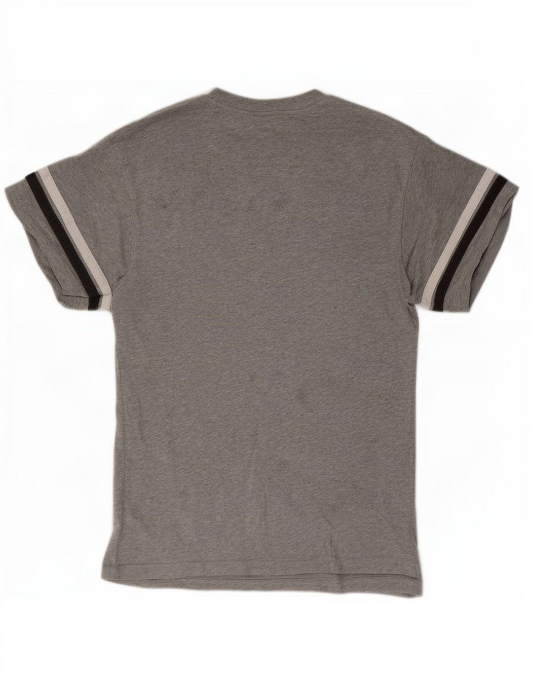 Męski T-shirt z grafiką Nike, mały, szary, bawełniany w paski