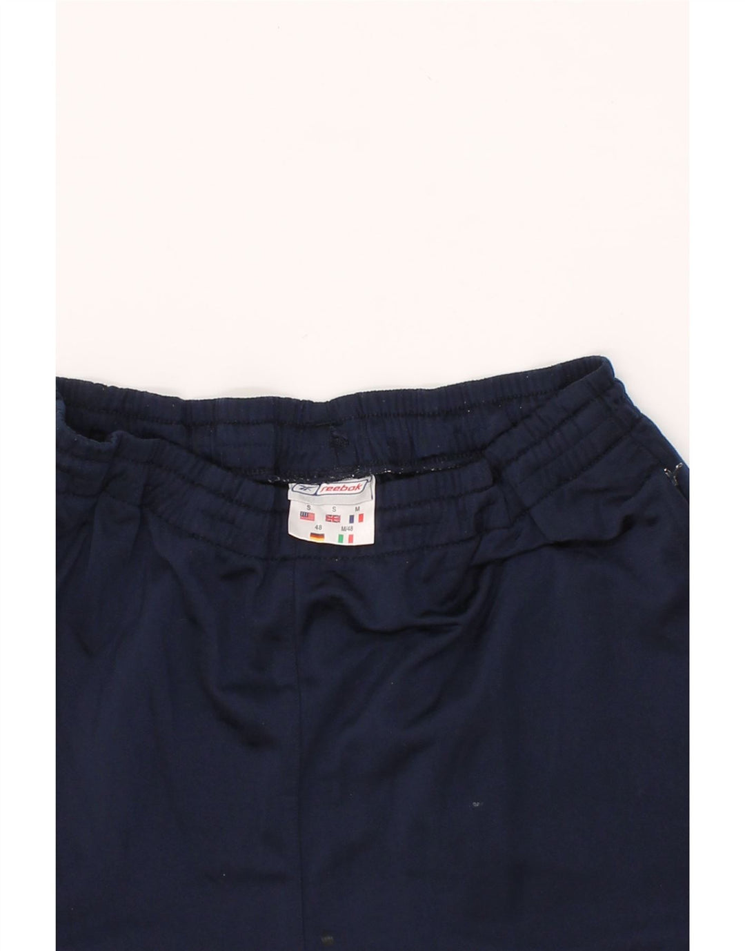 REEBOK Mens Tracksuit Trousers Small  Navy Blue Polyester Vintage Reebok and Second-Hand Reebok from Messina Hembry 