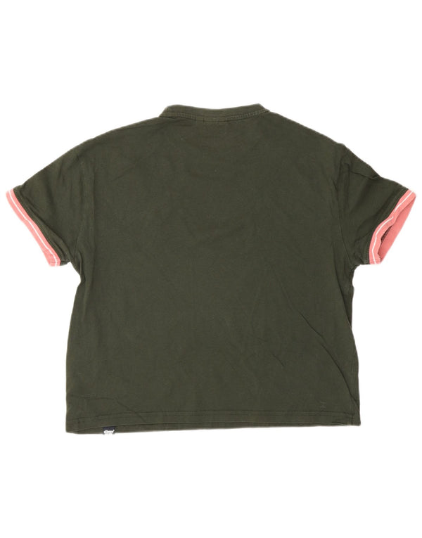 Damska koszulka oversize Ellesse Top UK 6 XS, bawełna khaki