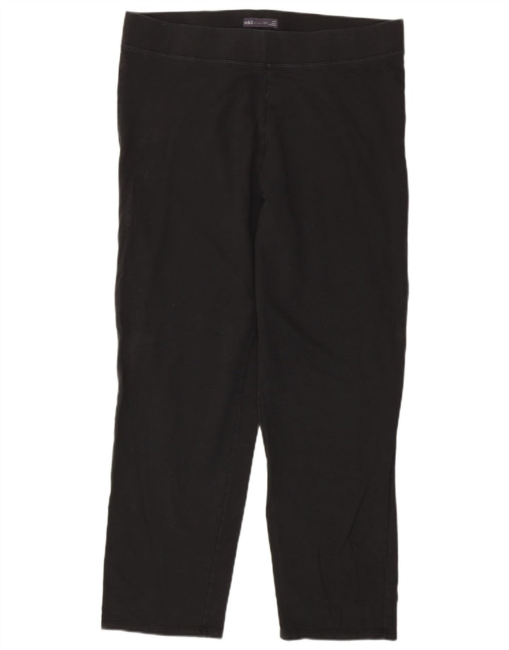 Legginsy damskie MARKS & SPENCER UK 18 XL, czarne, bawełniane