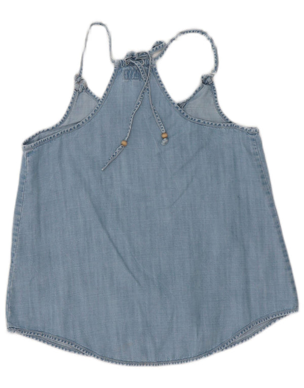 Top damski Tommy Hilfiger Halter UK 10 Small Blue Lyocell