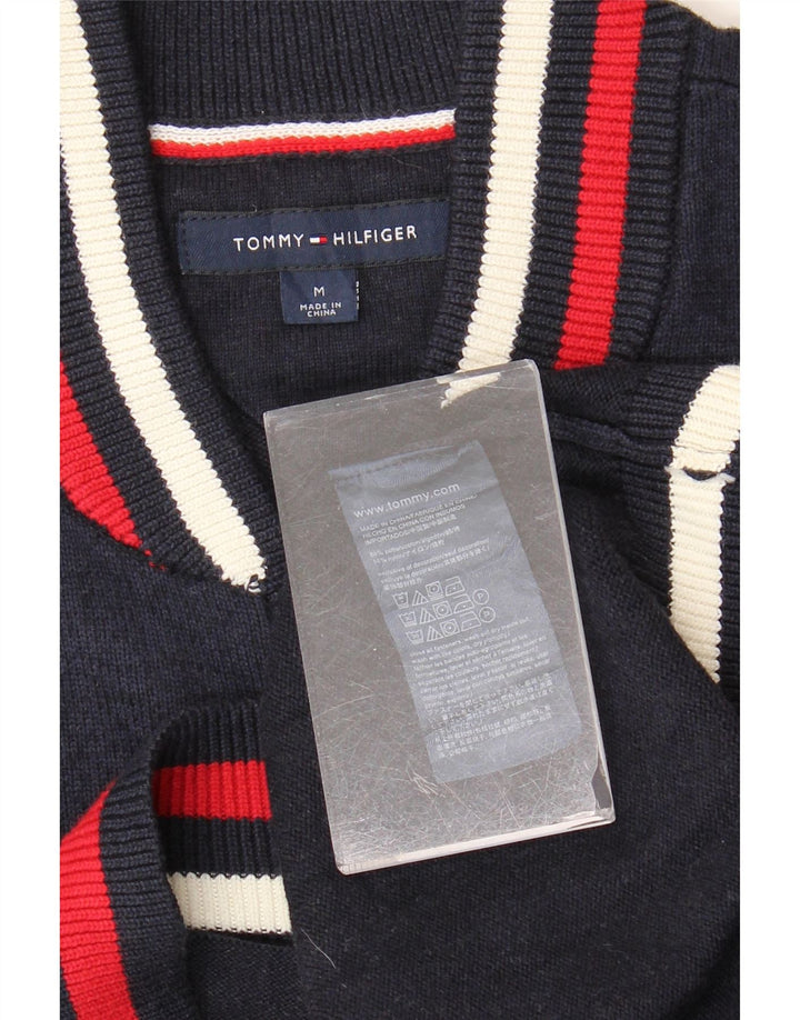 Męski sweter rozpinany Tommy Hilfiger, średni granatowy, bawełniany