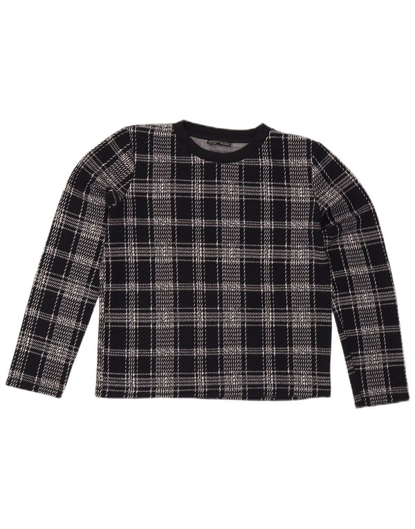 Damski sweter ZARA UK 14, średni granatowy w kratkę