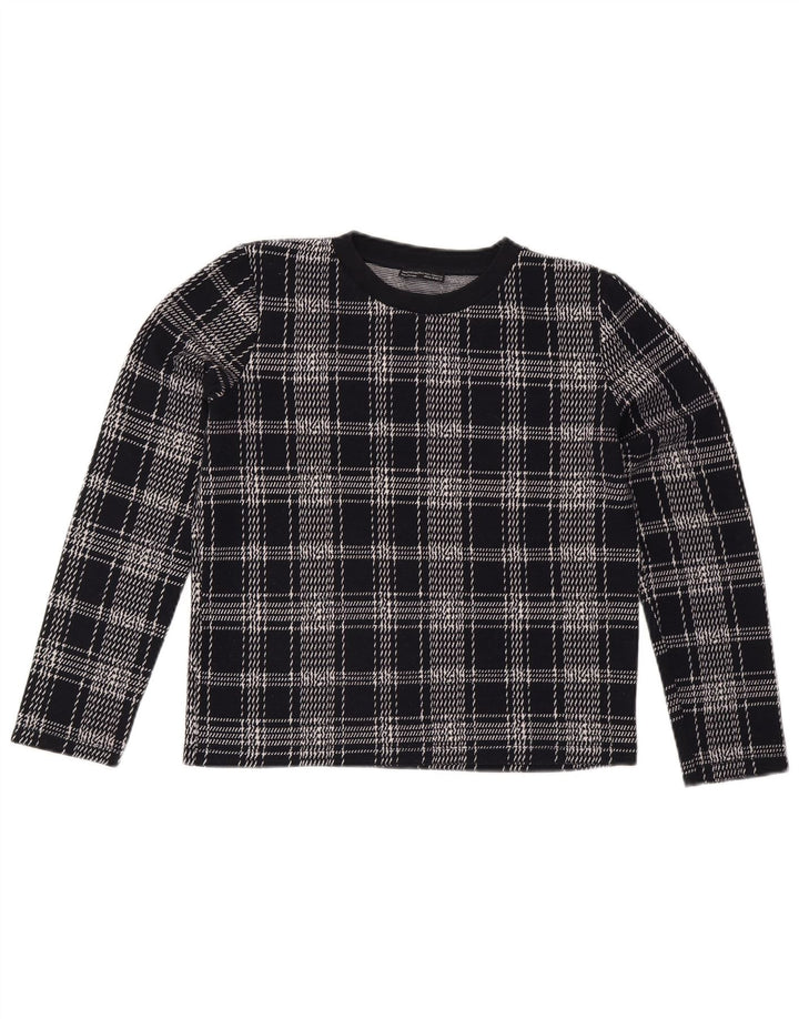 Damski sweter ZARA UK 14, średni granatowy w kratkę