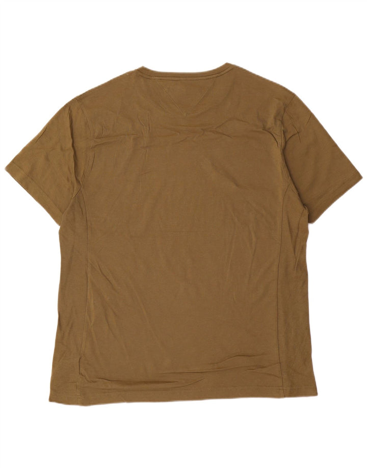 T-shirt męski TOMMY HILFIGER, bawełniany khaki