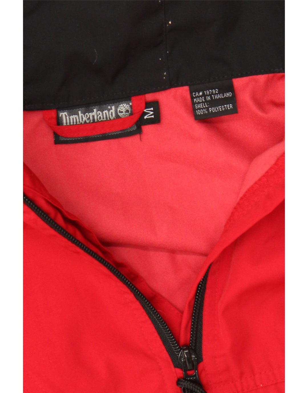Męska kurtka Anorak z kapturem i grafiką Timberland UK 38, średni czerwony poliester