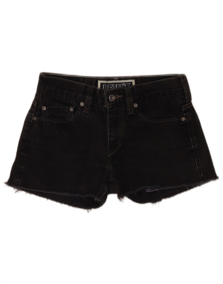Damskie spodenki jeansowe Levi's 511 Skinny W30 Średnia czarna bawełna