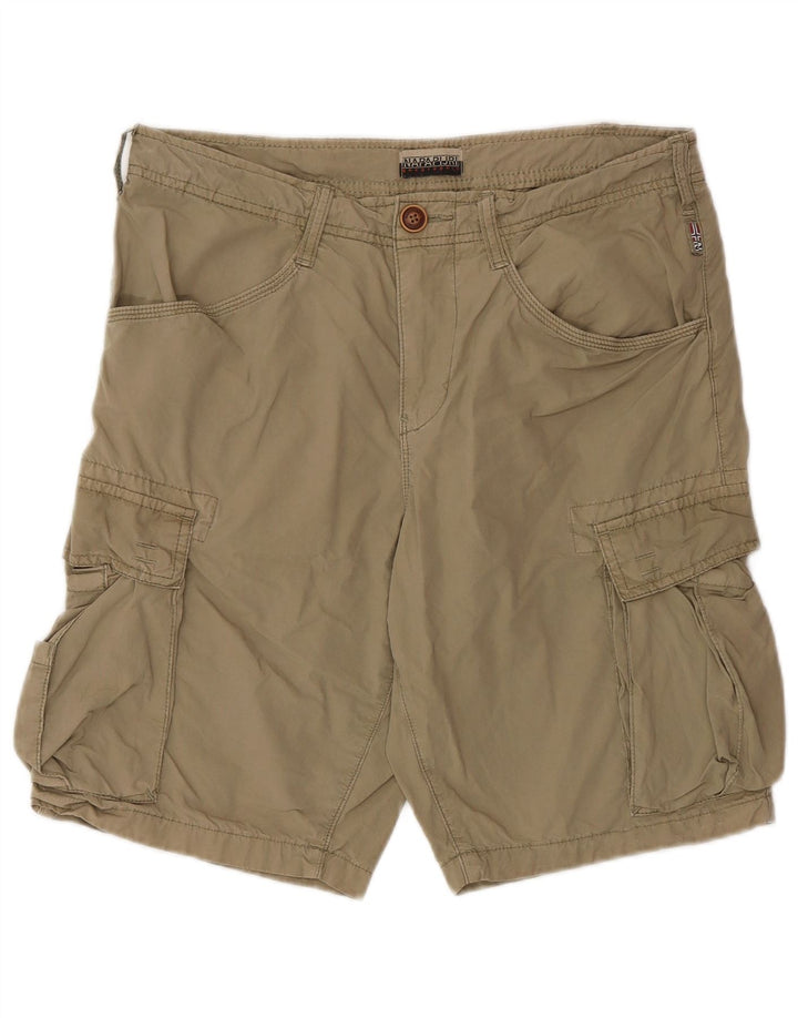Męskie spodenki cargo Napapijri W30, średnia bawełna khaki