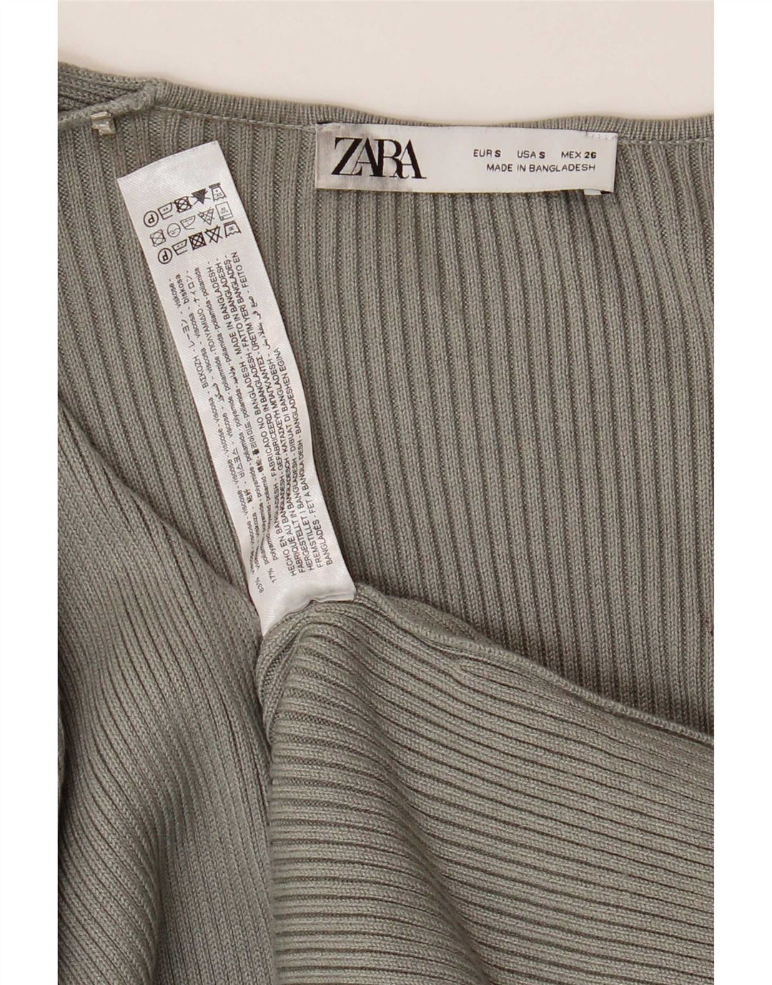 Sukienka damska Zara Maxi Jumper Dress UK 8 Small Szara wiskoza