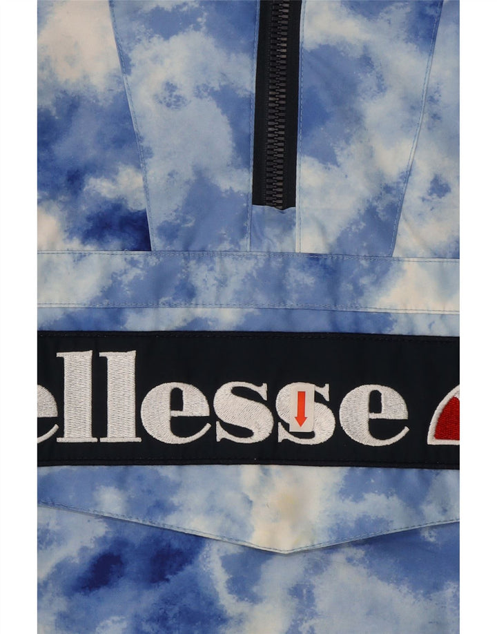 Męska kurtka przeciwdeszczowa z kapturem Ellesse UK 36 Small Blue Tie Dye Polyester