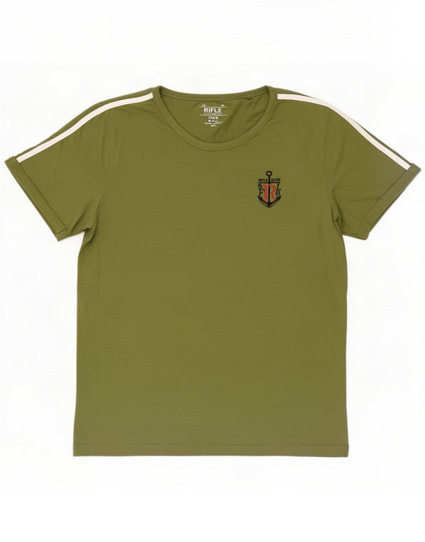 Rifle Damska koszulka graficzna Top UK 20 2XL Khaki Cotton