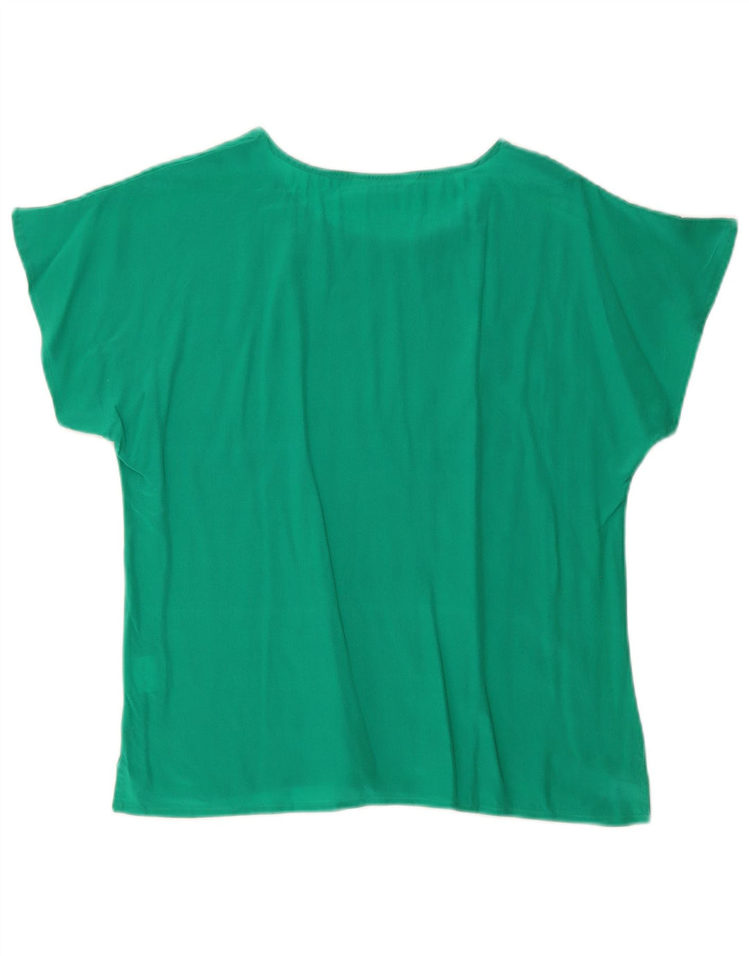 Damska bluzka o luźnym kroju VINTAGE Top UK 10 Small Green Silk