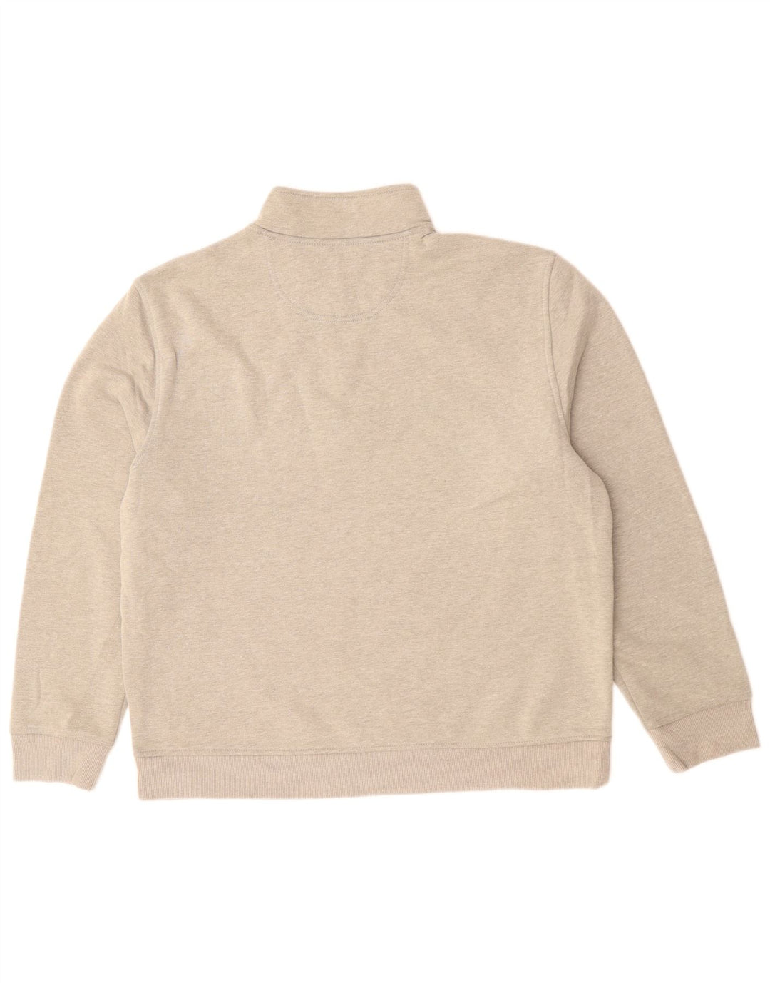 IZOD Męski sweter z zamkiem błyskawicznym, średnioszary, bawełniany