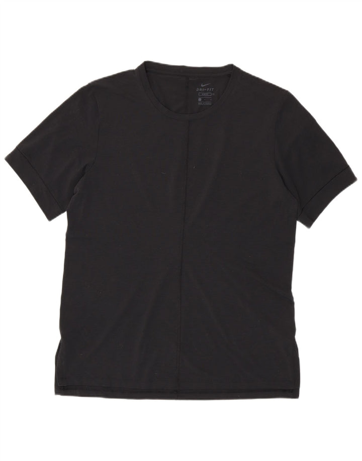 Męski T-shirt NIKE Dri Fit Slim Fit, duży, czarny poliester