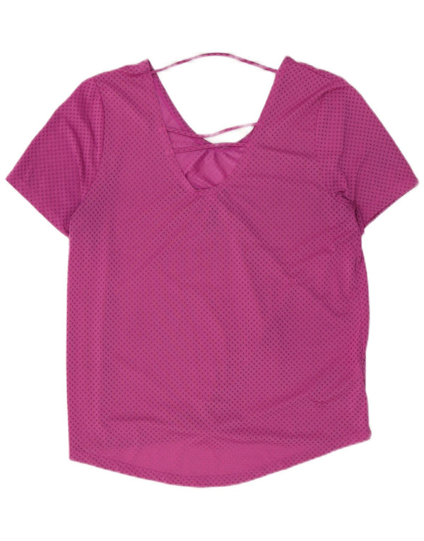 Damski T-shirt NIKE Dri Fit UK 14, średni, różowy poliester w cętki