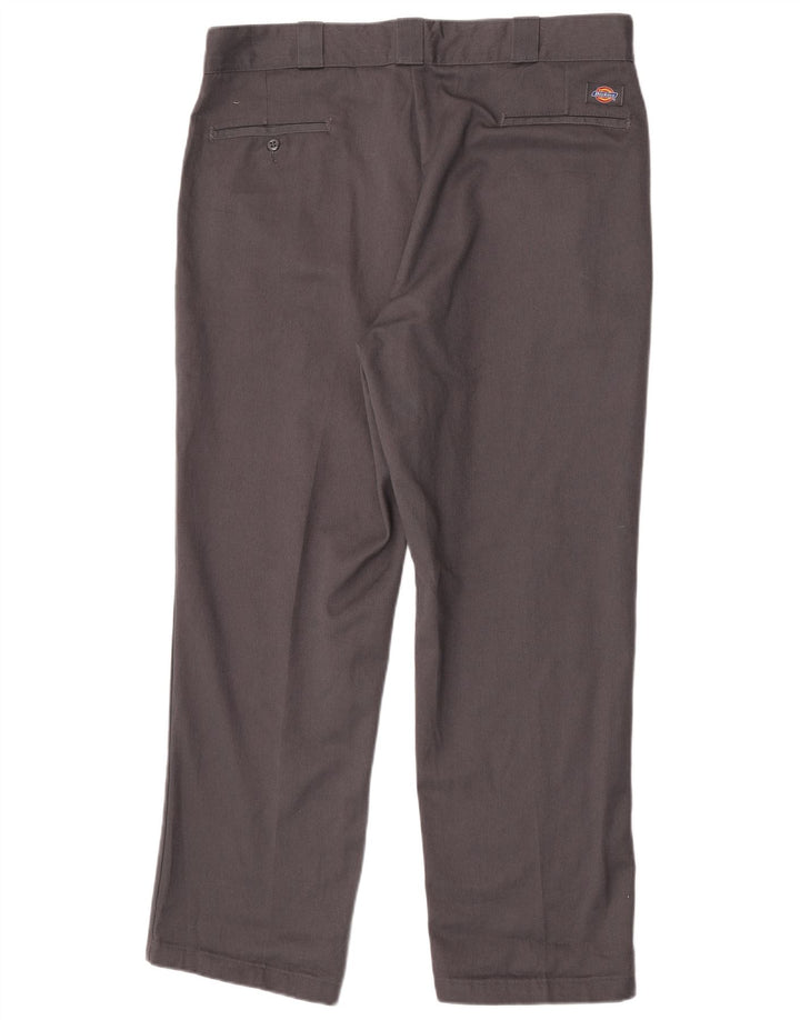 Męskie proste spodnie chino Dickies W38 L30 Szary poliester