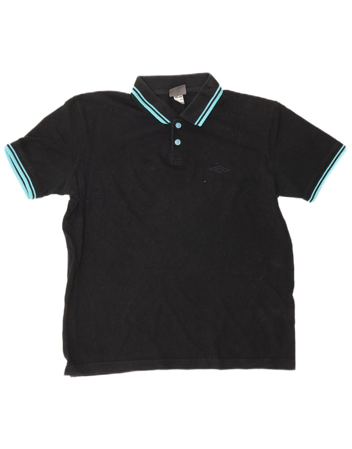 Męska koszulka polo UMBRO, średnia czarna, bawełniana