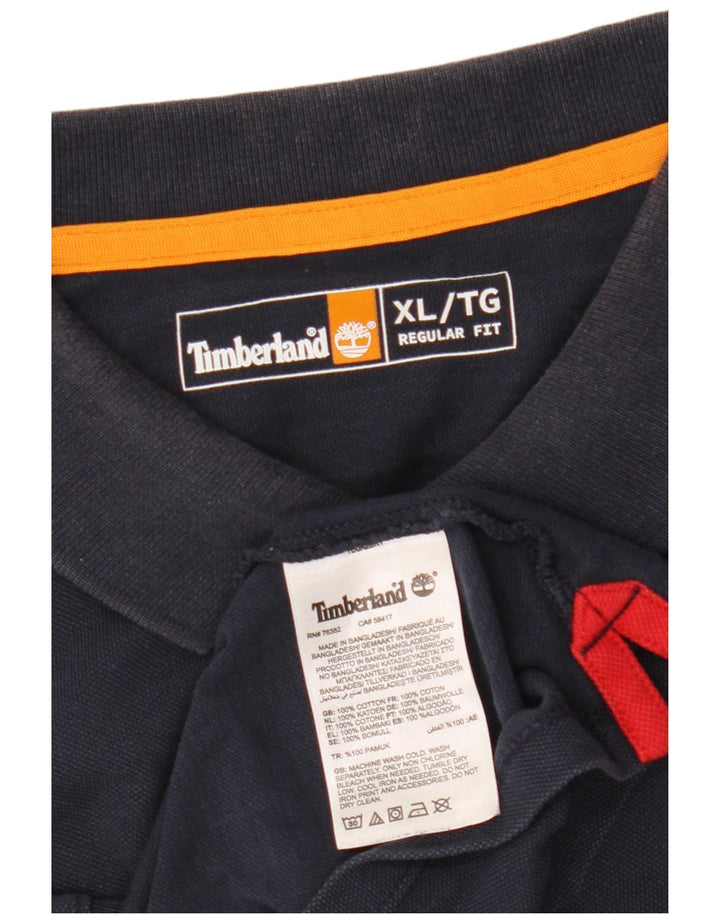 Męska koszulka polo Timberland o regularnym kroju XL, granatowa, bawełniana
