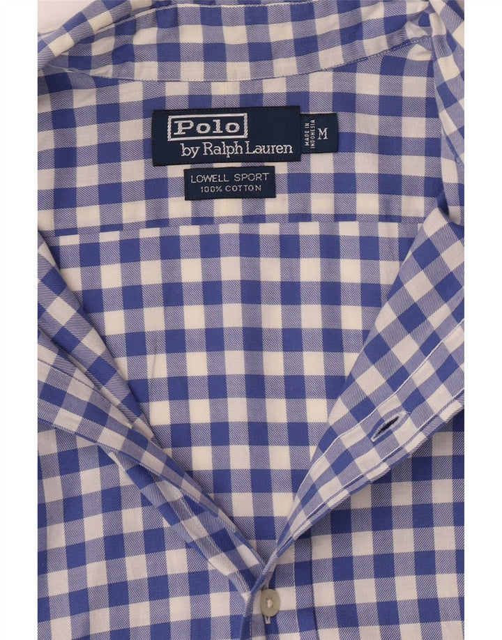 Koszula męska Polo Ralph Lauren Lowell, średnia niebieska bawełna w kratkę