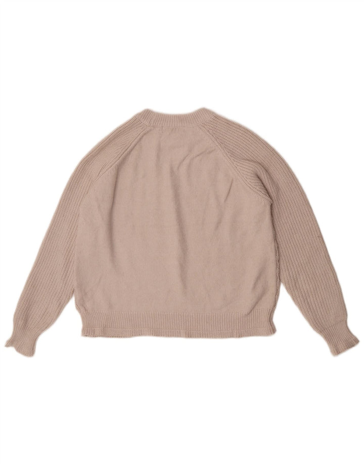 Marks & Spencer Damski sweter z okrągłym dekoltem, UK 14, średni beż