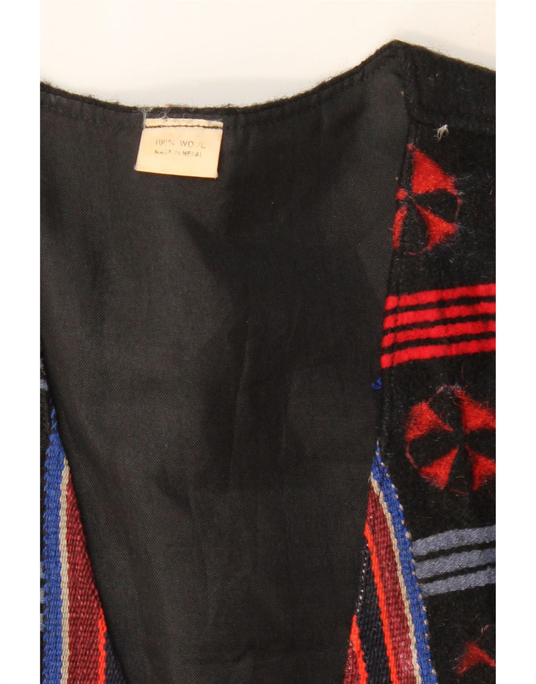 VINTAGE Męska kamizelka średniej wielokolorowej wełny Fair Isle