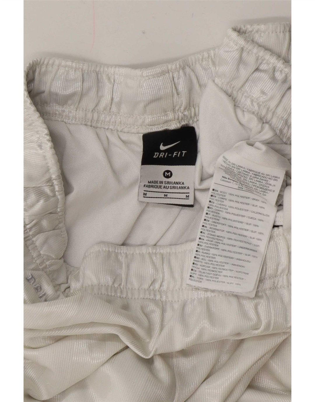 Męskie spodenki sportowe Nike Dri Fit Regular, poliester w średnie białe paski