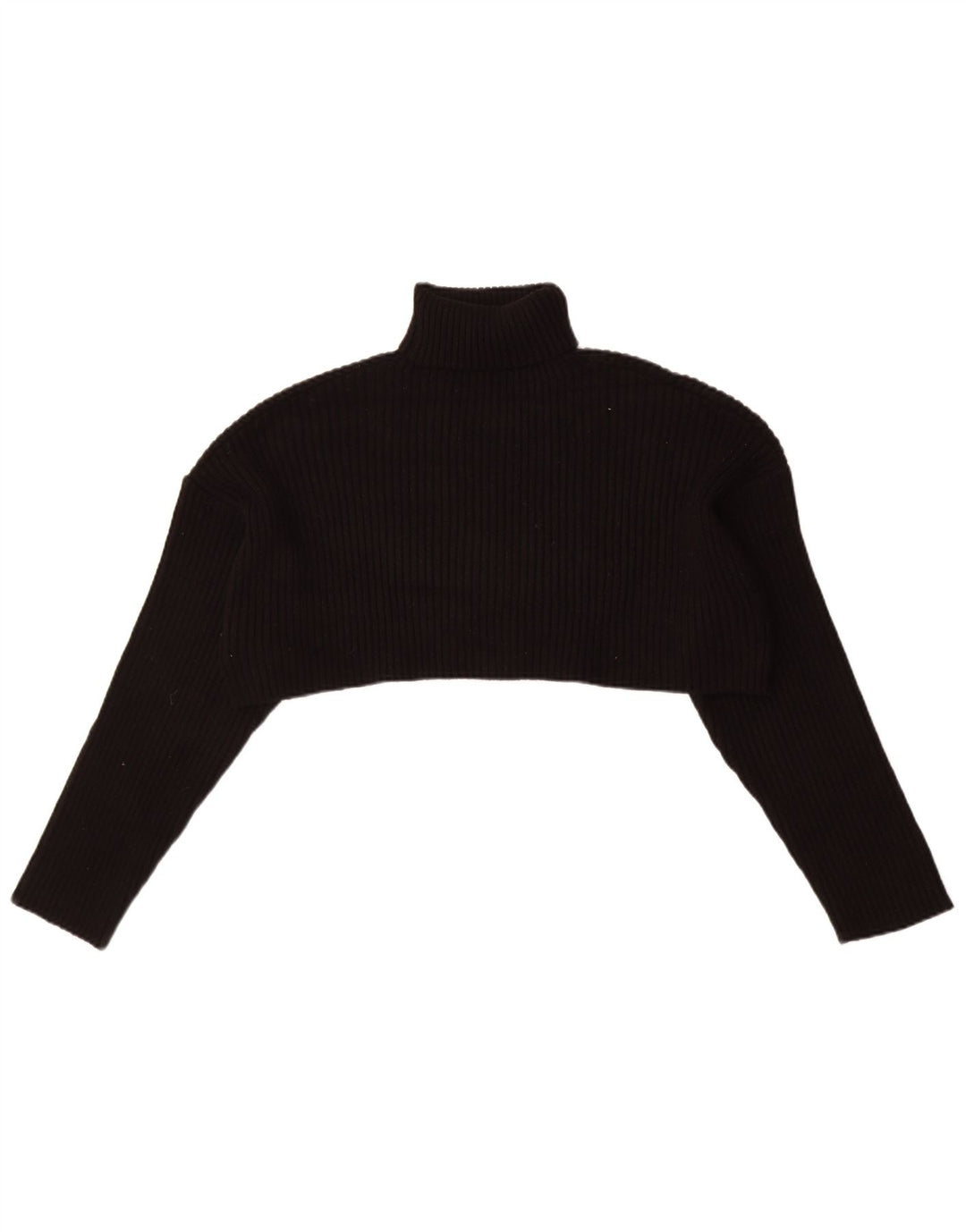Damski sweter Zara Crop Oversize z golfem UK 14 Średni czarny