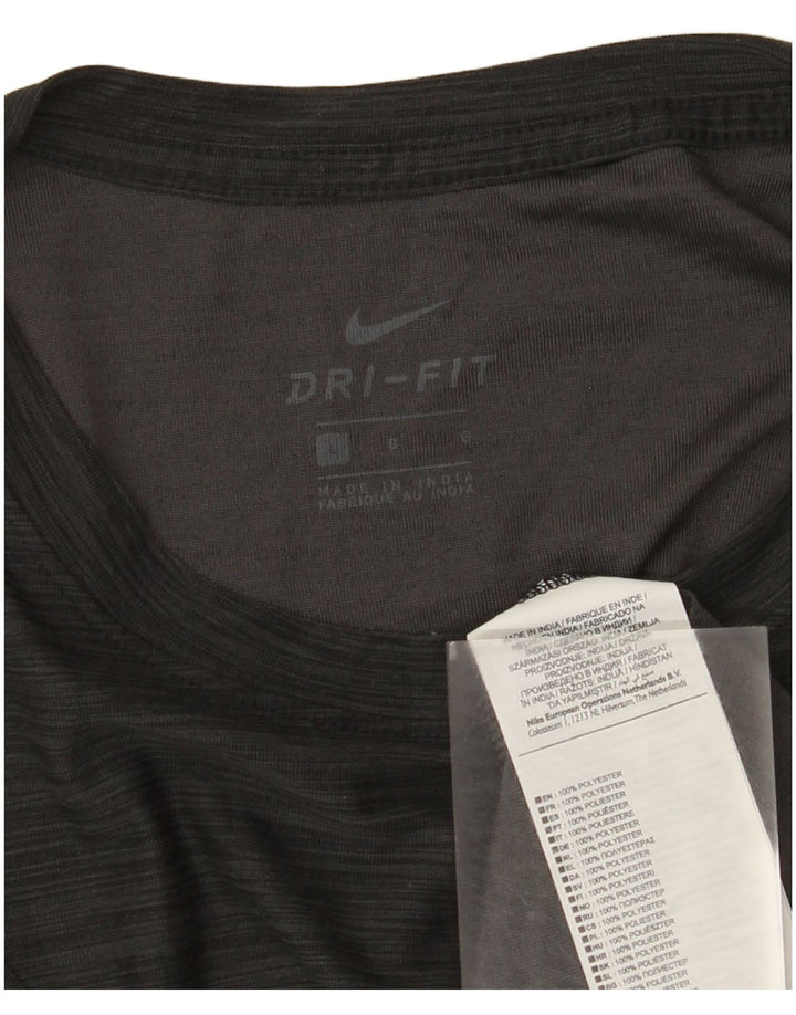 Męski T-shirt Nike Dri Fit, duży, szary, nakrapiany poliester