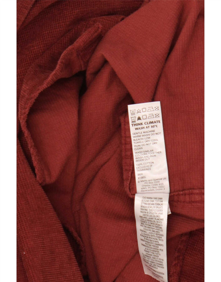 Koszula męska Marks & Spencer 2XL, bordowa, bawełniana