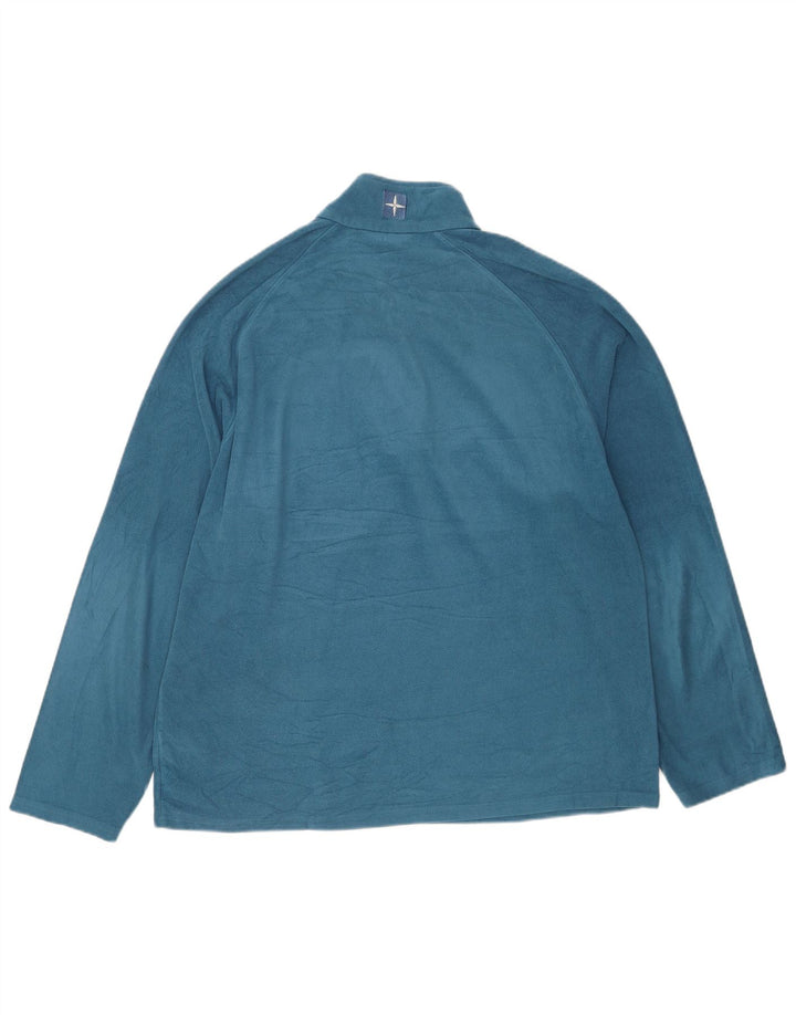 Męski sweter polarowy Mountain Warehouse z zamkiem błyskawicznym XL, niebieski, poliester