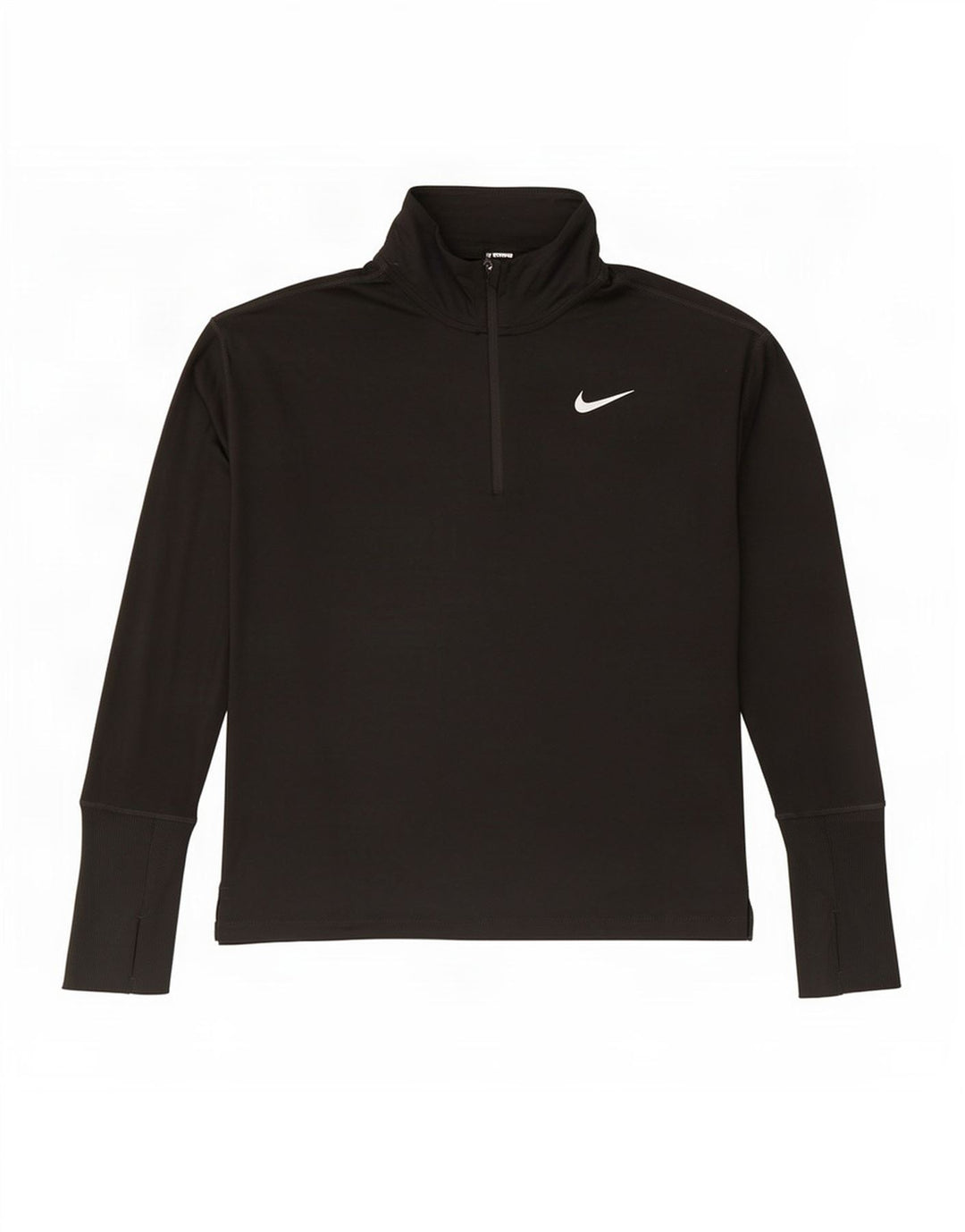 Męski dres Nike Dri Fit z zamkiem błyskawicznym na szyi, mały czarny poliester
