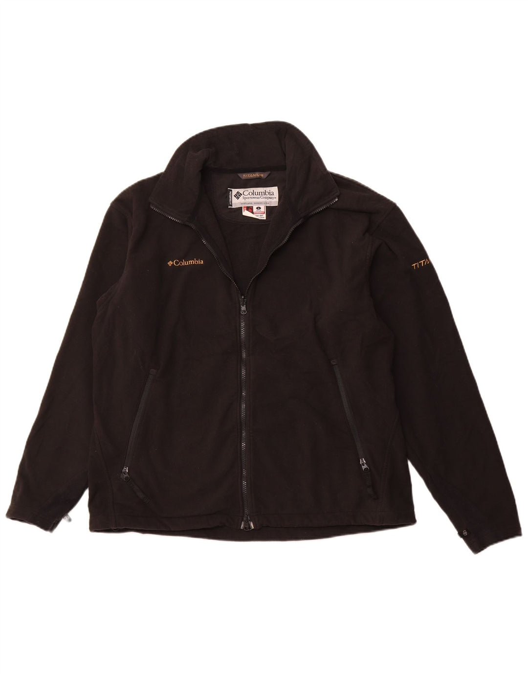 Męska kurtka polarowa COLUMBIA UK 40, duża, czarna, poliester