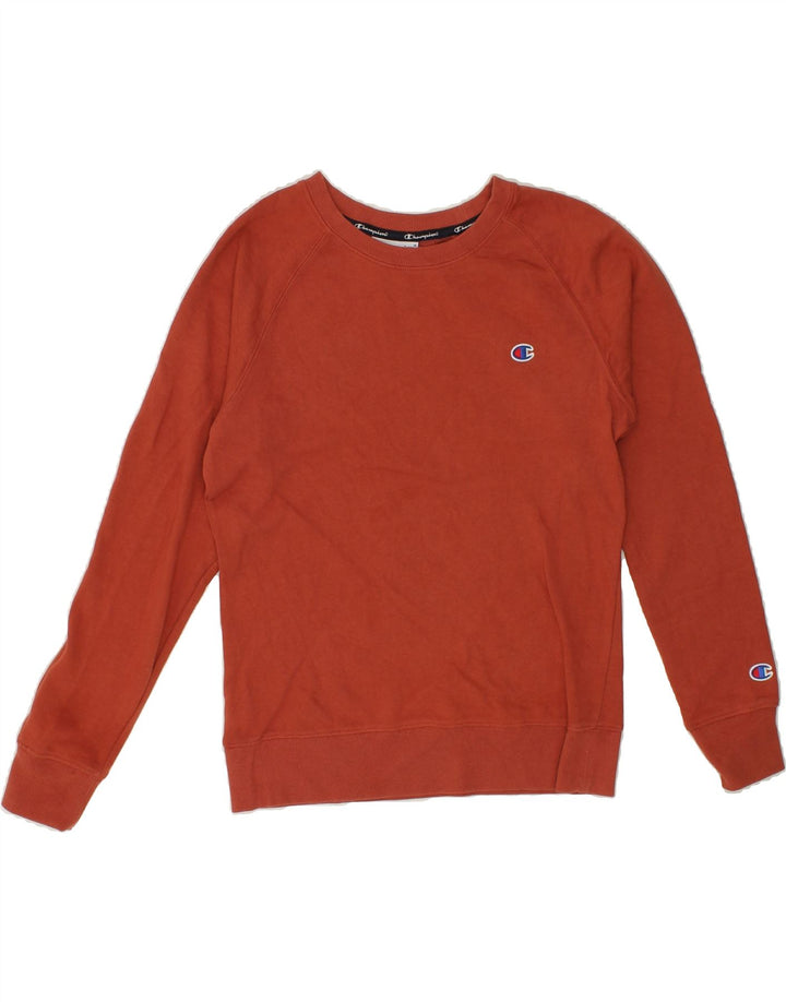 CHAMPION Womens Sweatshirt Jumper UK 10 Small Orange Cotton Vintage Champion and Second-Hand Champion from Messina Hembry 